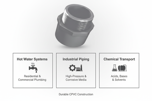 CPVC Male Adapter Applications - Hot Water Systems, Industrial Piping, Chemical Transport