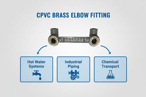 CPVC Mixture Brass Elbow Applications - Hot Water Systems, Industrial Piping, Chemical Transport