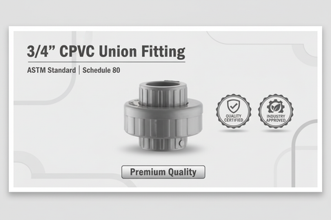 CPVC Union Fitting - ASTM SCH-80 Schedule 80 Premium Quality