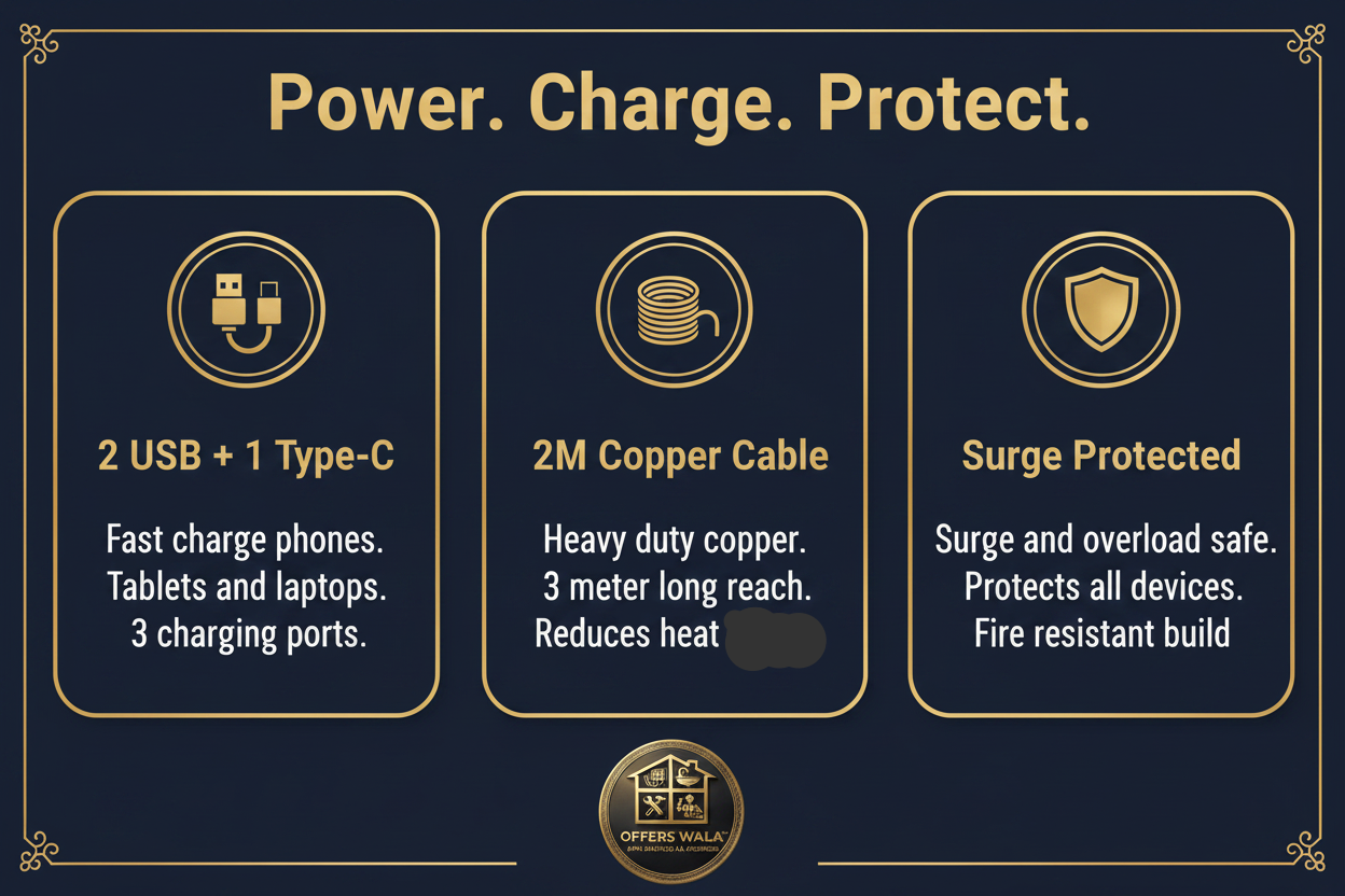 Power Charge Protect – A+ Feature Panel
