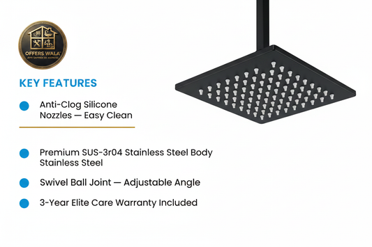 Luxury Rain Shower Head Key Features — Offers Wala
