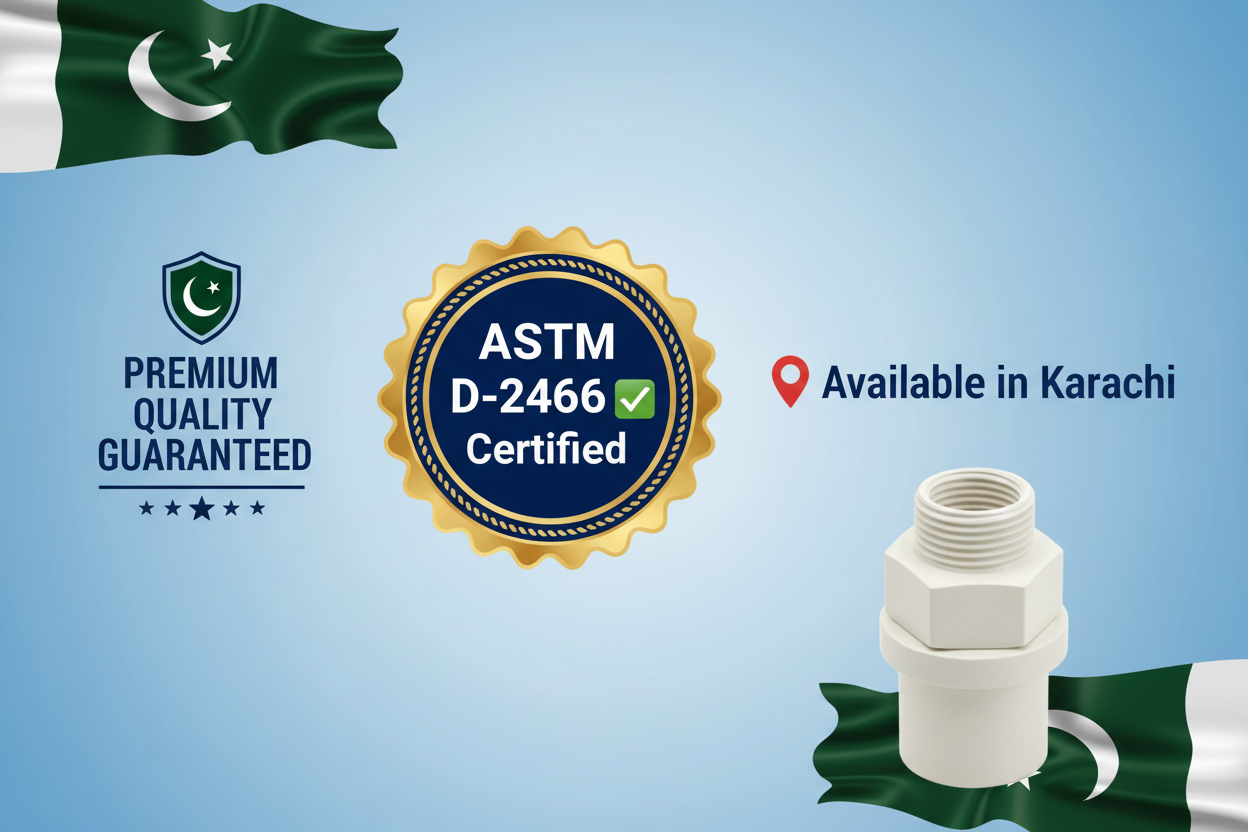 ASTM D-2466 Certified - Premium Quality UPVC V.Socket/Adapter Available in Karachi