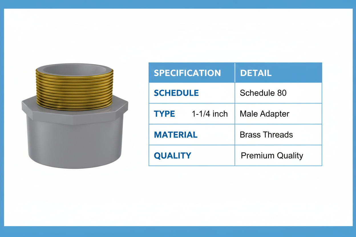 CPVC Brass Male Adapter Technical Specifications - Schedule 80