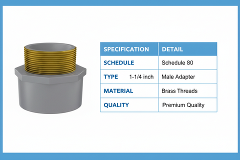 CPVC Brass Male Adapter Technical Specifications - Schedule 80