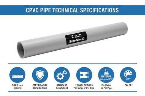 2 inch CPVC Schedule 40 Technical Specifications