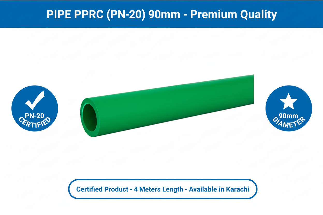 Pipe PPRC PN-20 90mm Quality Certification
