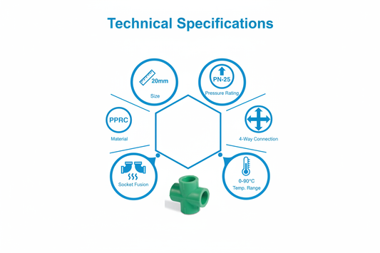 Cross Tee PPRC PN-25 20mm Technical Specifications