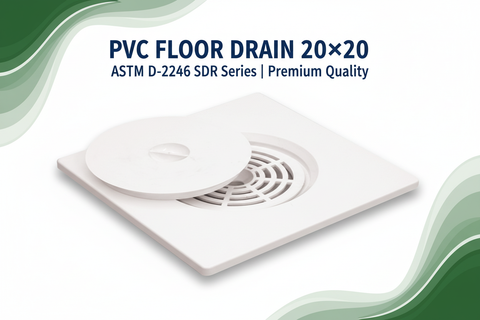 PVC Floor Drain 20×20 Banner - ASTM D-2246 SDR Series Premium Quality