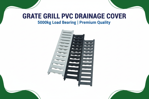 GRATE GRILL Banner - White Black Grey PVC Drainage Covers - Premium Quality