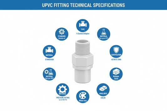 UPVC V.Socket/Adapter Technical Specifications - Schedule 40, ASTM D-2466
