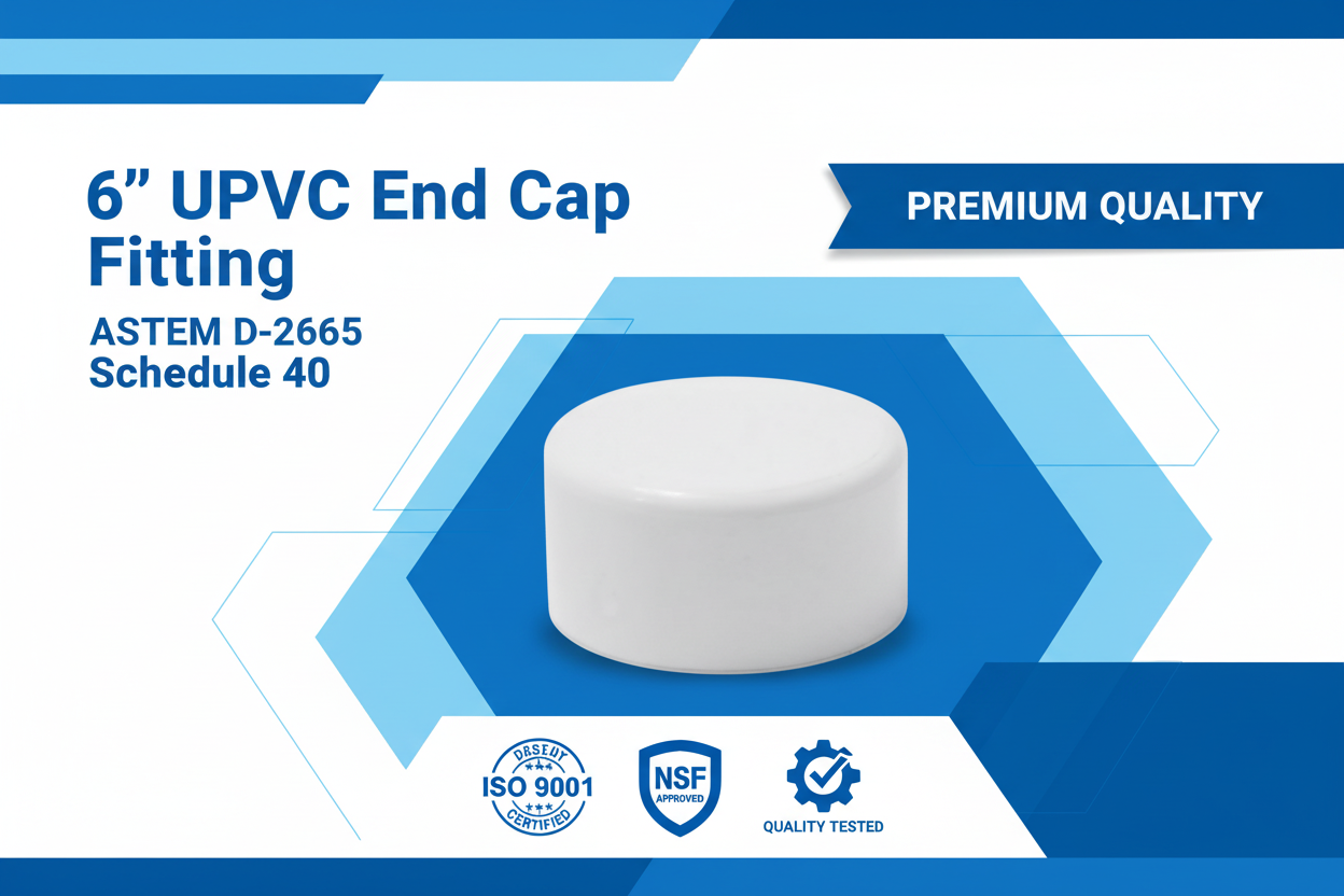 UPVC End Cap Fitting - ASTM D-2665 Schedule 40 Premium Quality