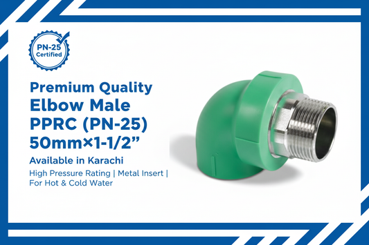 Elbow Male PPRC PN-25 50mm*1-1/2"