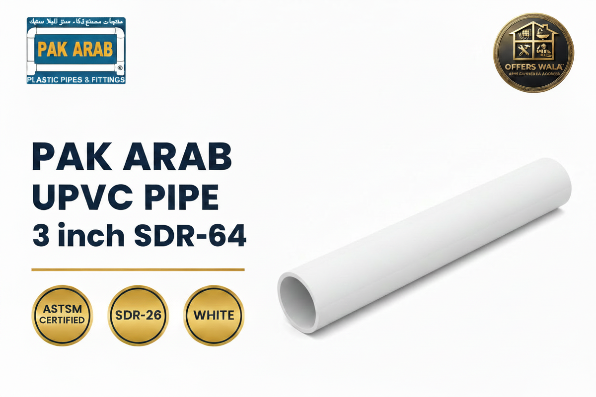 Pak Arab UPVC Pipe 3 inch SDR-64 White Hero Banner