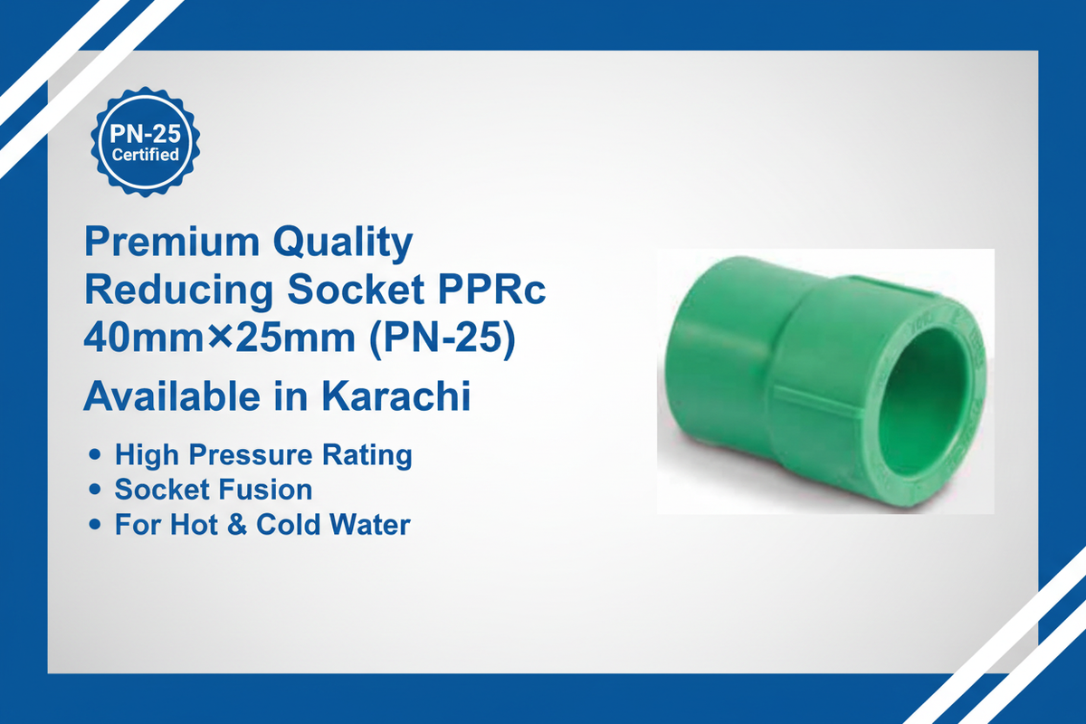 Reducing Socket PPRc 40mm×25mm (PN-25) - Available in Karachi