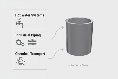 CPVC Socket Applications - Hot Water Systems, Industrial Piping, Chemical Transport