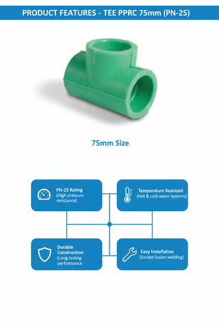 Tee PPRC PN-25 75mm Product Features
