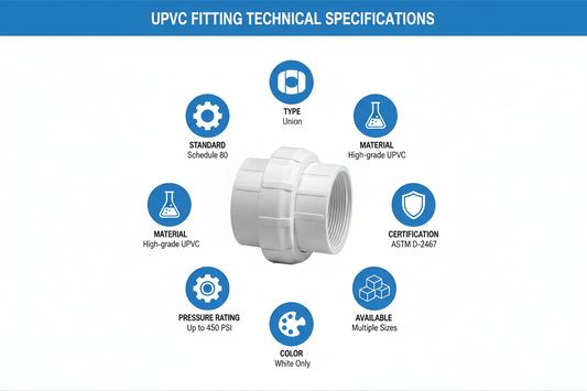 UPVC Union Technical Specifications - Schedule 80, ASTM D-2467