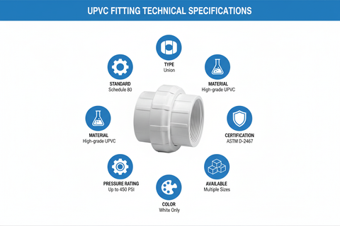 UPVC Union Technical Specifications - Schedule 80, ASTM D-2467