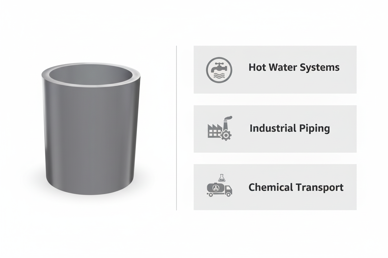CPVC Socket Applications - Hot Water Systems, Industrial Piping, Chemical Transport