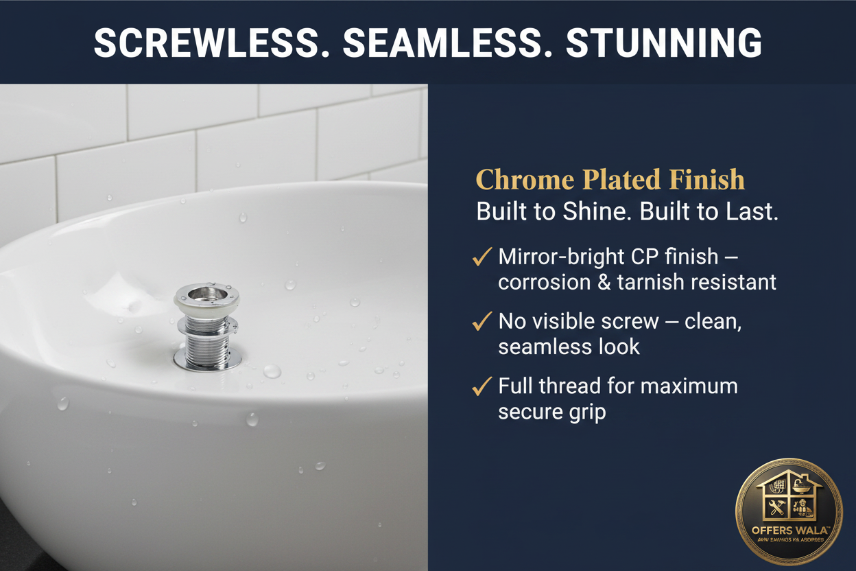 Screwless Seamless Chrome Finish Lifestyle – A+ Content Panel