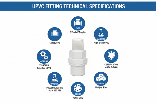 UPVC V.Socket/Adapter Technical Specifications - Schedule 40, ASTM D-2466