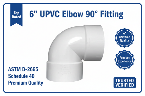 UPVC Elbow 90° Fitting - ASTM D-2665 Schedule 40 Premium Quality