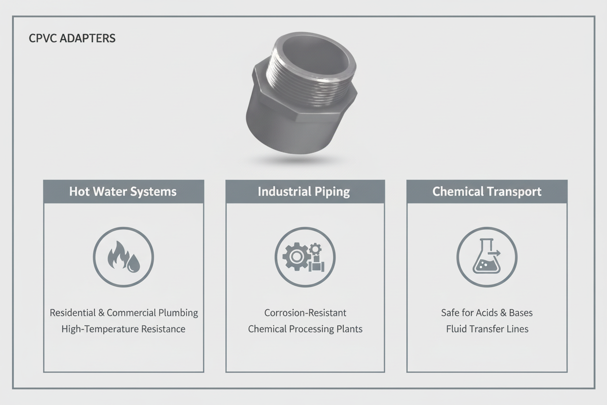 CPVC Male Adapter Applications - Hot Water Systems, Industrial Piping, Chemical Transport