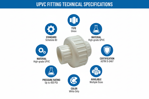 UPVC Union Technical Specifications - Schedule 80, ASTM D-2467