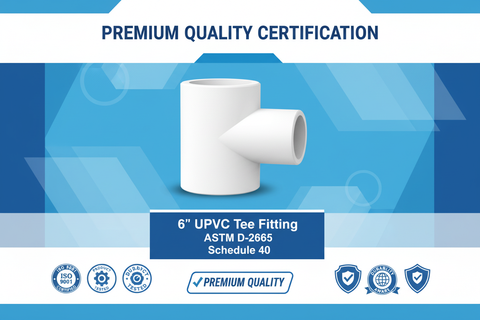UPVC Tee Fitting - ASTM D-2665 Schedule 40 Premium Quality