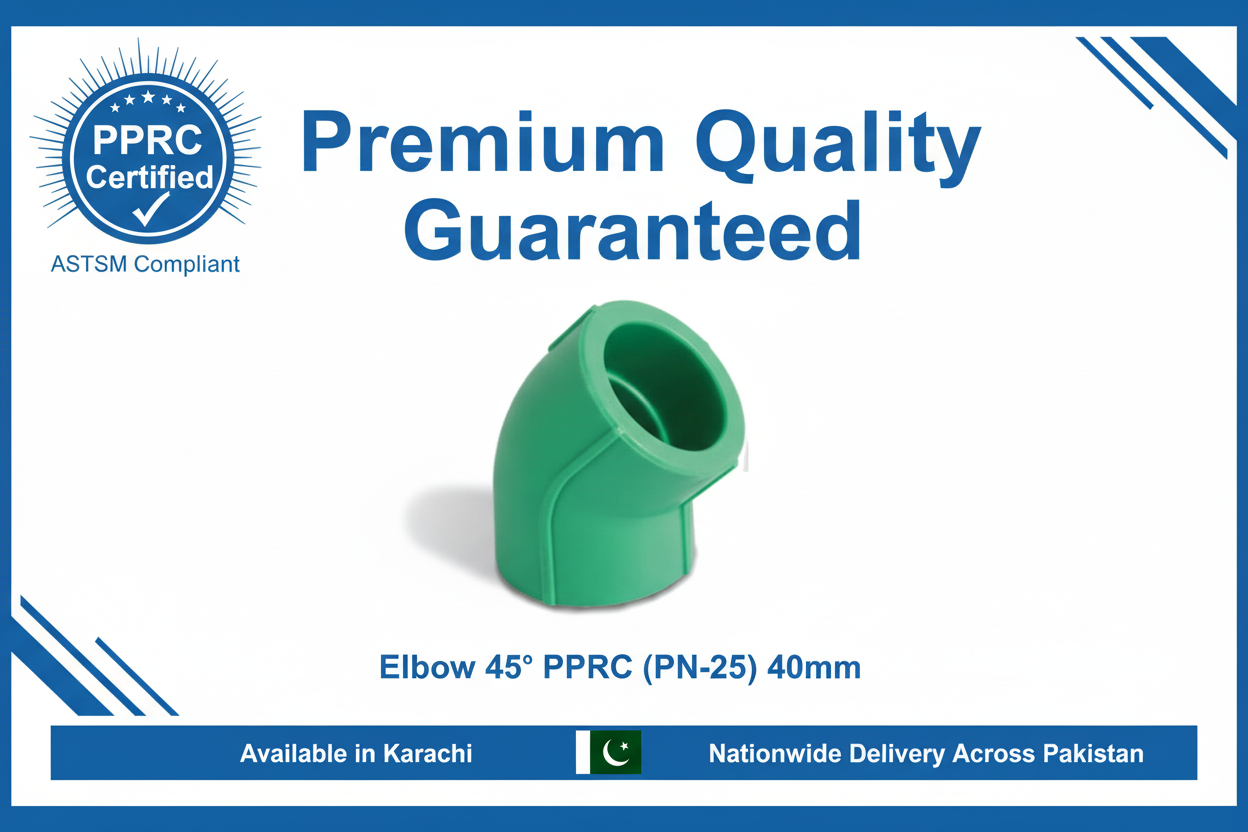 Elbow 45° PPRC PN-25 40mm Quality Certification