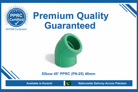 Elbow 45° PPRC PN-25 40mm Quality Certification