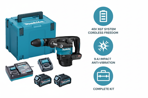 Makita HM001G Features & Benefits - 40V XGT, Cordless Freedom, Brushless Motor, AVT