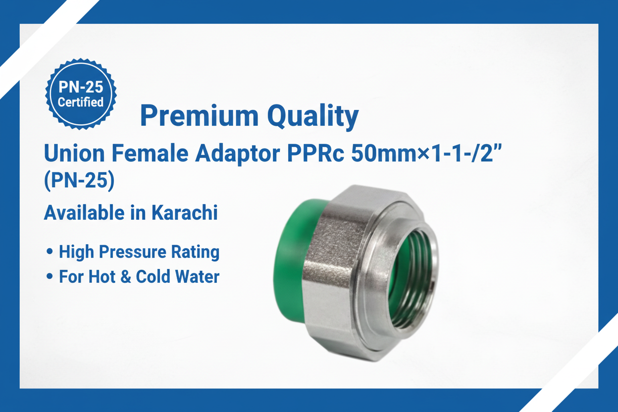 Union Female Adaptor PPRc 50mm×1-1/2" (PN-25) - Available in Karachi