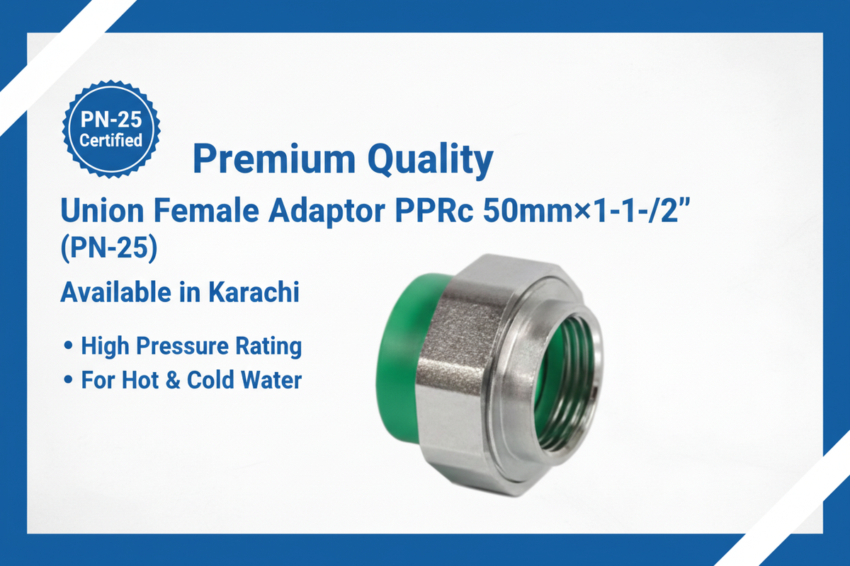 Union Female Adaptor PPRc 50mm×1-1/2" (PN-25) - Available in Karachi