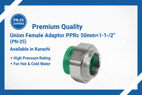 Union Female Adaptor PPRc 50mm×1-1/2" (PN-25) - Available in Karachi