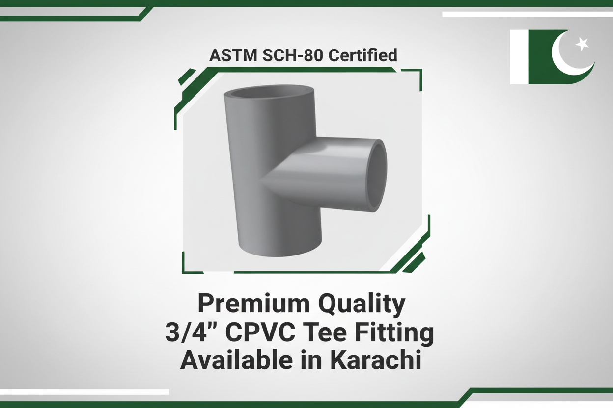 ASTM SCH-80 Certified - Premium Quality 3/4" CPVC Tee Available in Karachi