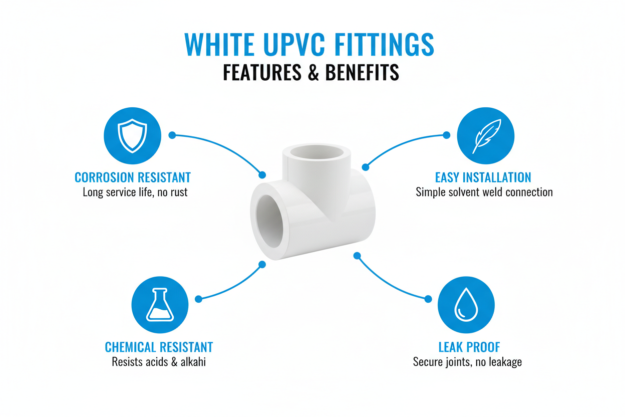 White UPVC Fittings Features and Benefits