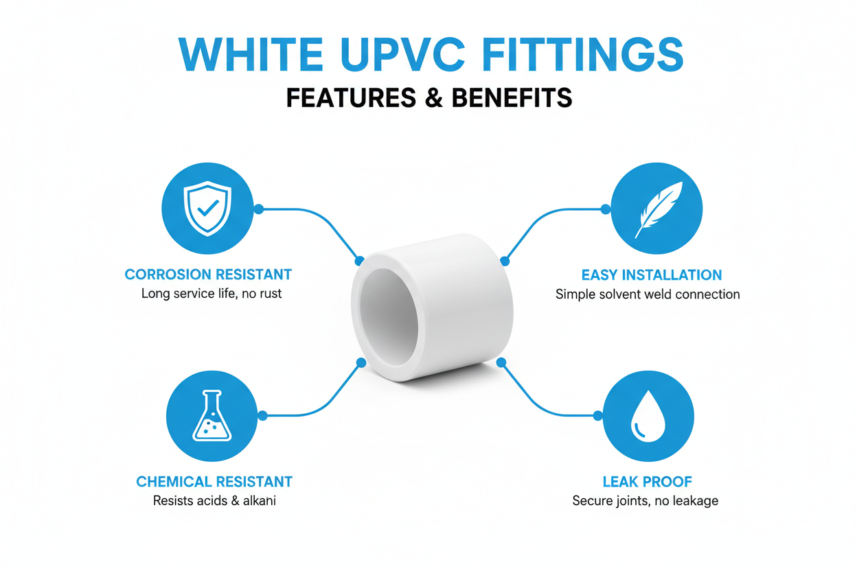 White UPVC Fittings Features and Benefits