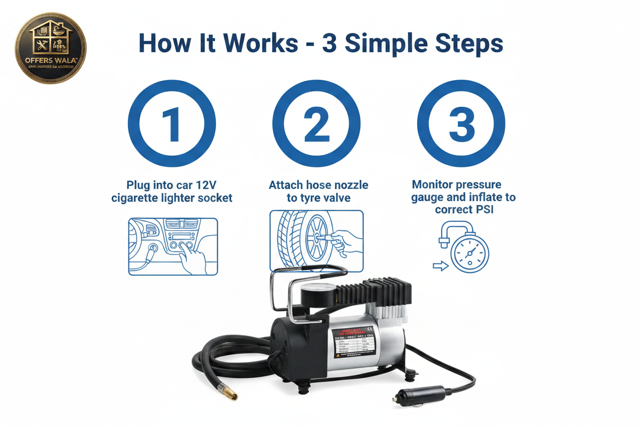 How to Use Maximus Air Compressor - 3 Steps