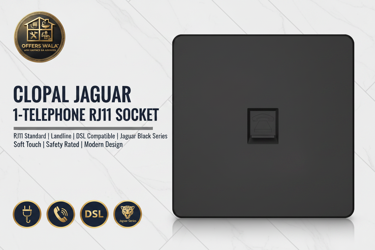 Clopal Jaguar Black 1-Telephone RJ11 – Hero Banner A+ Image