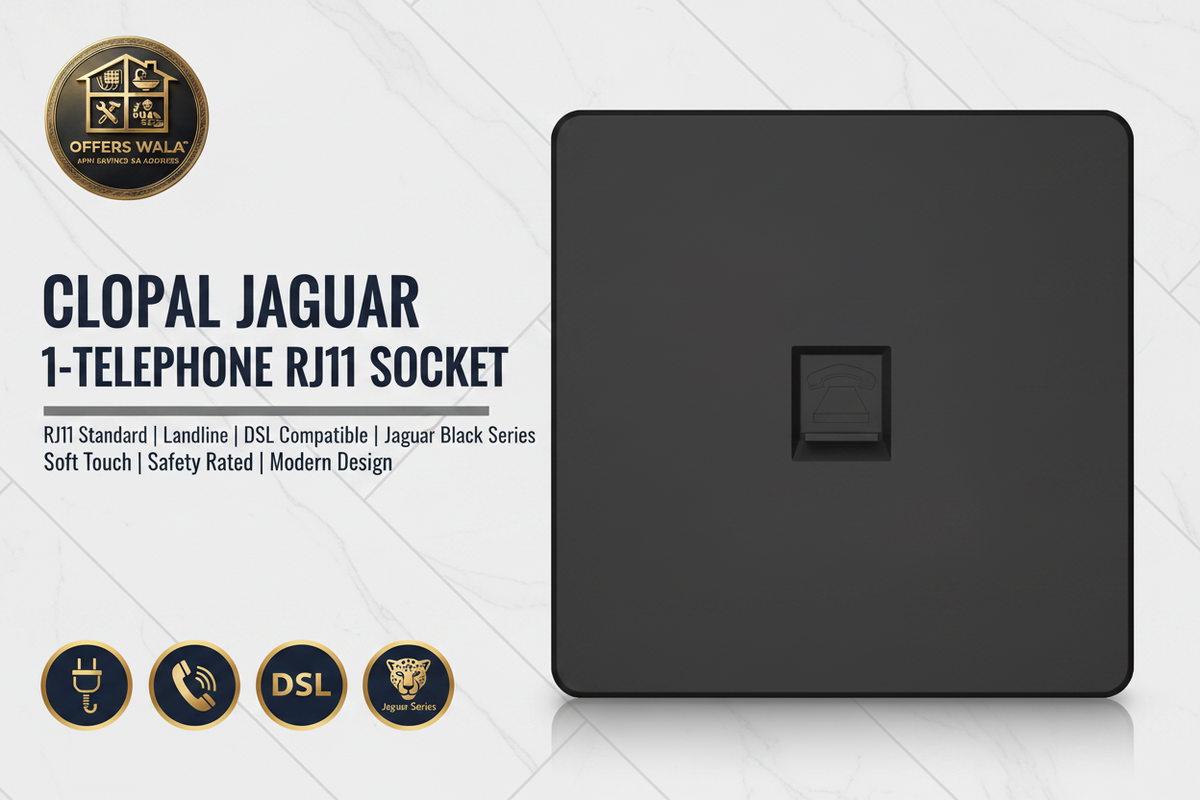 Clopal Jaguar Black 1-Telephone RJ11 – Hero Banner A+ Image