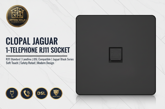 Clopal Jaguar Black 1-Telephone RJ11 – Hero Banner A+ Image
