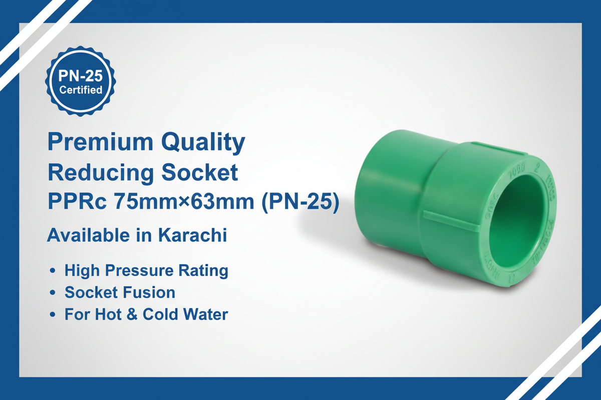 Reducing Socket PPRc 75mm×63mm (PN-25) - Available in Karachi