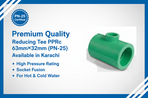 Reducing Tee PPRc 63mm×32mm (PN-25) - Available in Karachi