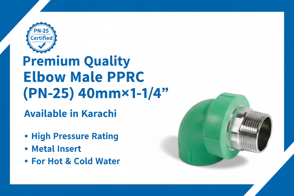 Elbow Male PPRC PN-25 40mm*1-1/4"