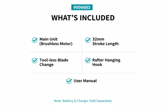 Makita DJR360Z Package Contents - Tool Only, Battery Sold Separately