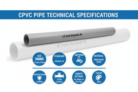 1/2 inch CPVC Schedule 40 Technical Specifications