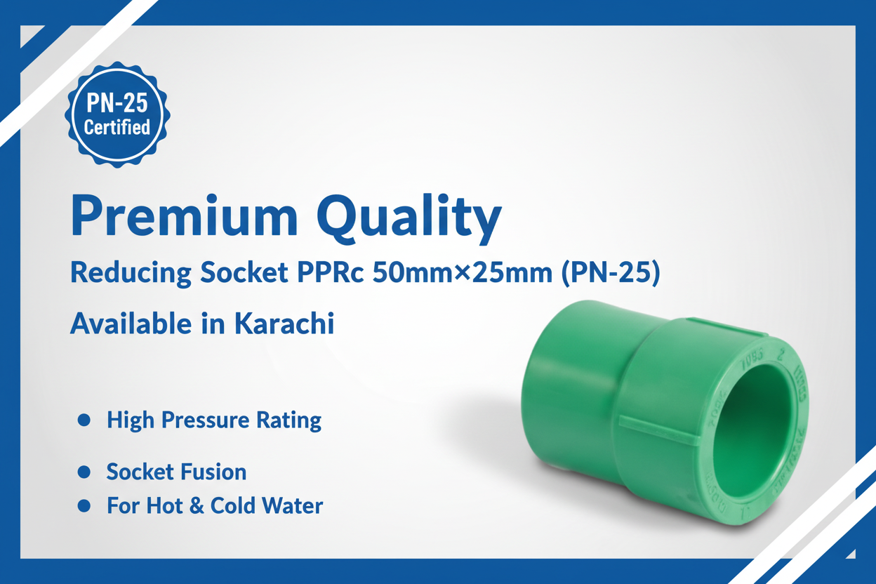 Reducing Socket PPRc 50mm×25mm (PN-25) - Available in Karachi