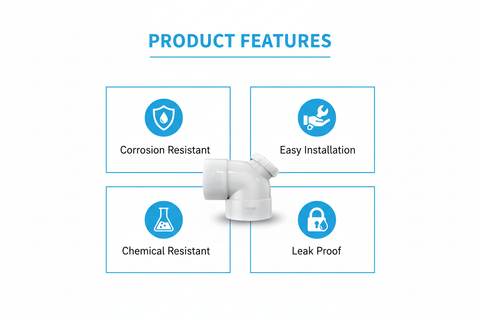 White UPVC P-Elbow Features - Corrosion Resistant, Easy Installation, Chemical Resistant, Leak Proof