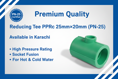 Reducing Tee PPRc 25mm×20mm (PN-25) - Available in Karachi